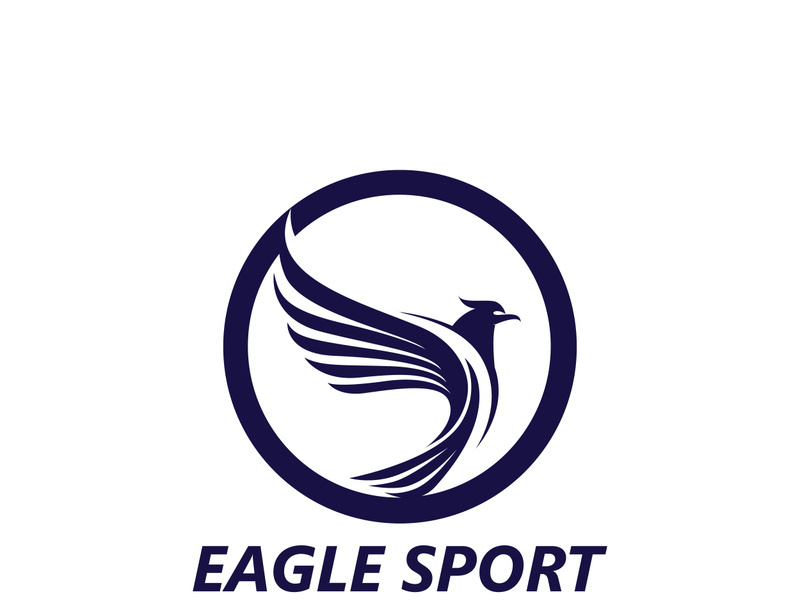 Eagle wing logo design vector image template