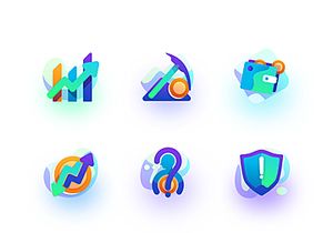 Trading & Mining Icons Freebie