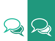 Speech bubble icon logo template vector illustration