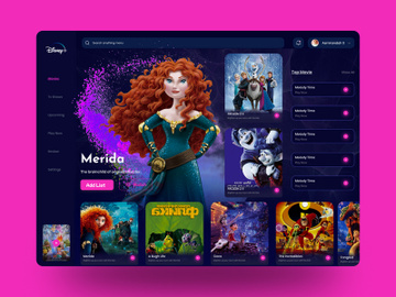 Disney+  Movie Landing Page design preview picture