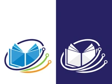 Digital book logo technology vector icon design