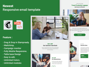 Newest - Html Responsive Email template preview picture