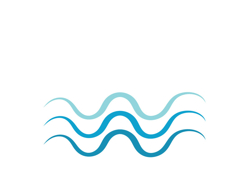 Water wave icon vector illustration design logo