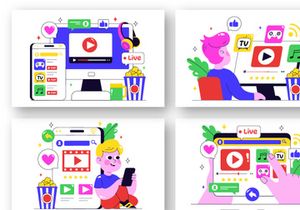 10 Online Streaming Platforms Illustration