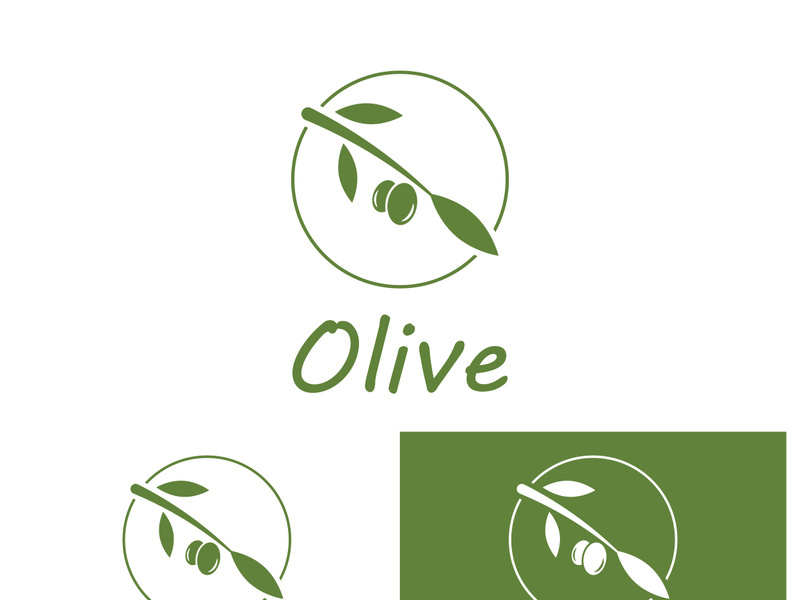 Olive fruit logo design.