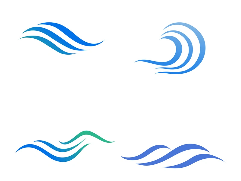 Water wave icon vector