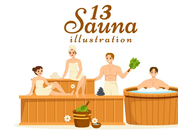 13 Sauna and Steam Room Illustration