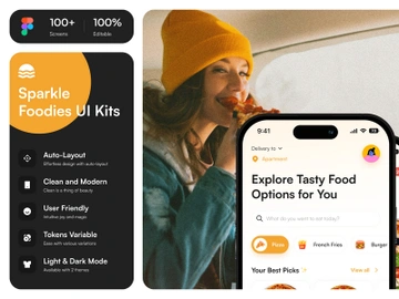 Sparkle Foodies - Food UI Kits preview picture