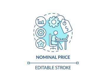 Nominal price concept icon preview picture