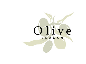 Olive Oil Logo, Olive Leaf Plant Herbal Garden Vector preview picture