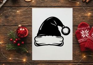 Festive Santa Hat with Pom-Pom for Christmas Celebrations