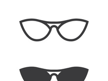 Glasses symbol vector icon