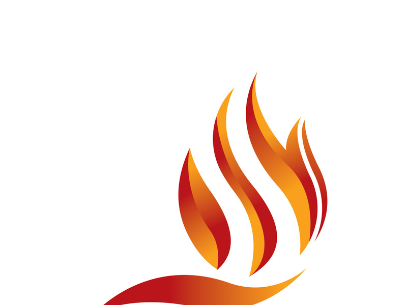 Fire logo design illustration and fire symbol icon vector
