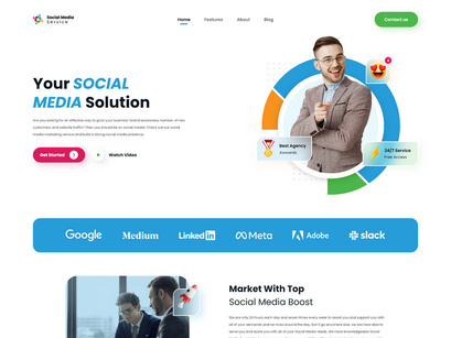 Social Media Service Webpage