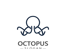 Octopus logo image design icon illustration animal vector
