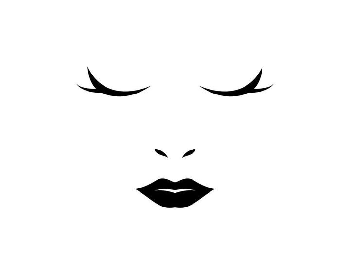 hair woman and face logo and symbols