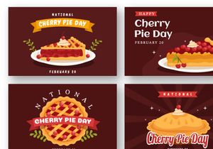 15 National Cherry Pie Day Illustration