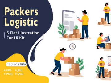 Packers Logistic Flat illustration preview picture