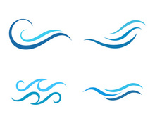 Water wave icon vector