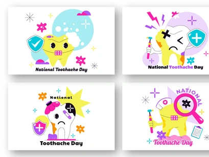 10 National Toothache Day Illustration