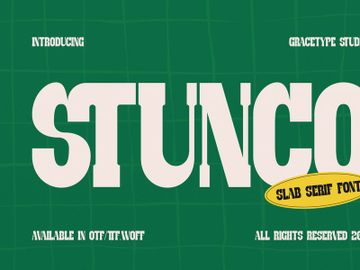 Stunco | Slab Serif Font preview picture