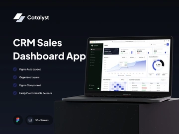 Catalyst - CRM Sales Dashboard App UI Kit preview picture