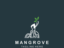 Mangrove tree logo nature design Abstract Minimalist Sign Symbol Environment template