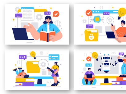 9 Informatics Logistics Software Illustration