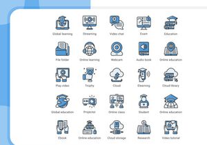 Online Learning Icon Pack