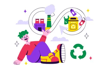 10 Circular Economy Concept Illustration