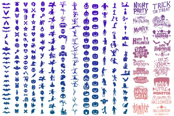 Vector set of Halloween Bundles Design