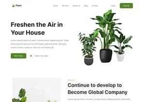 Plant - Plant Web App Landing Page Design 2