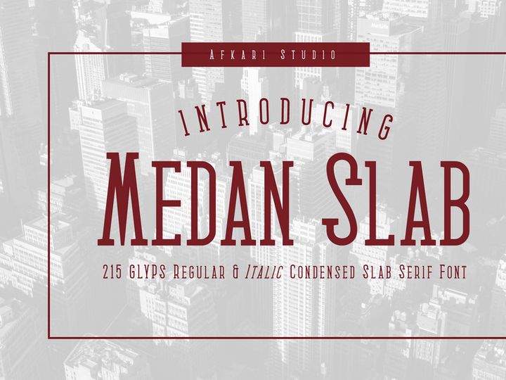Medan Slab Condensed Slab Serif Font