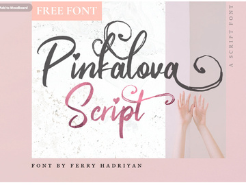 Pinkalova Free Font preview picture
