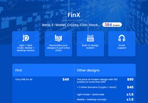 FinX - Mobile Banking, Crypto and Stock.. IU Kits