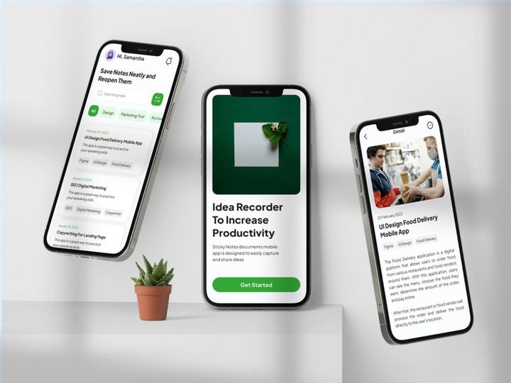 Sticky Note Mobile App UI Kit