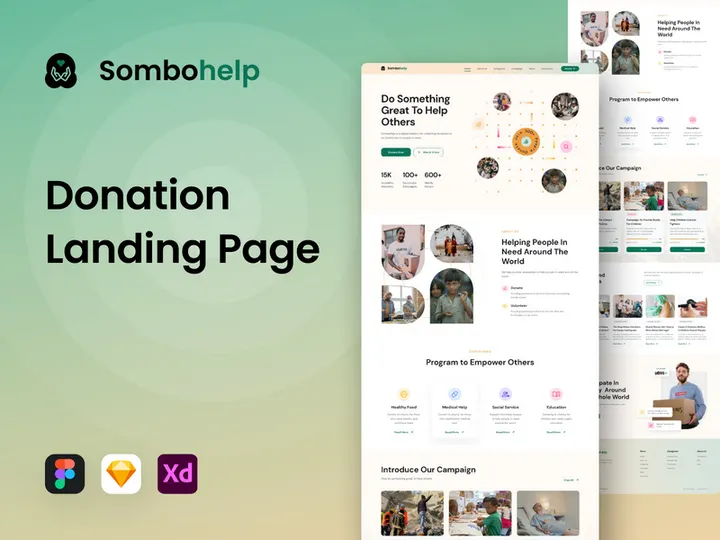 Sombohelp - Donation Landing Page preview picture
