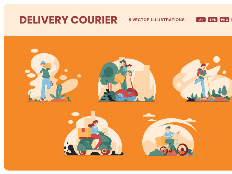 Delivery Courier Illustration