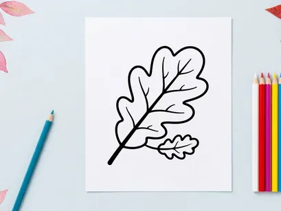 Ilustração simples de folha para temas naturais e ecológicos. Design botânico minimalista para projetos ambientais.