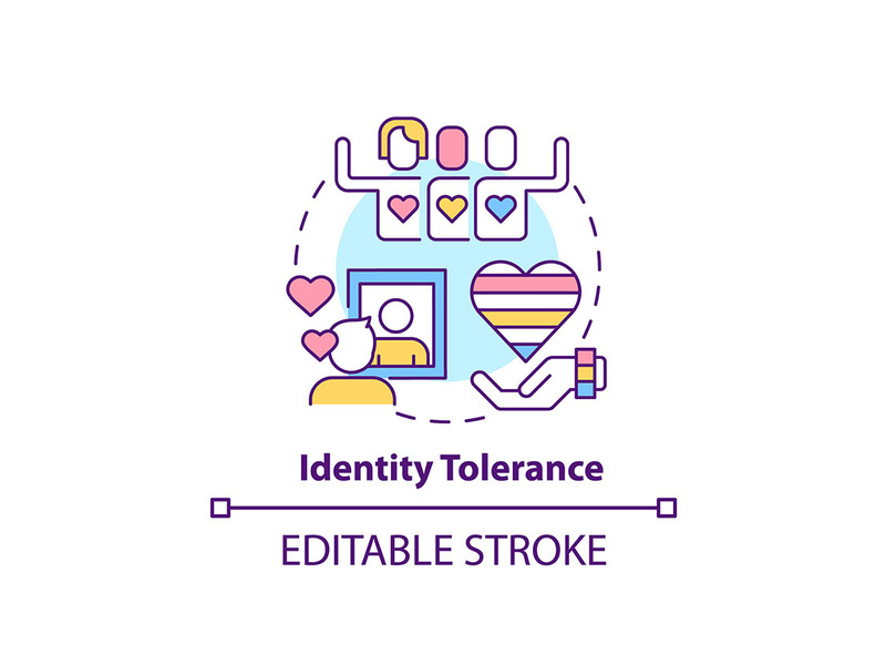 Identity tolerance concept icon