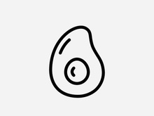 Avocado fruit logo template, healthy food symbols