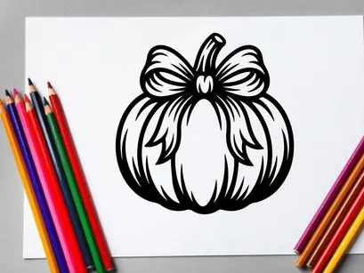 Stilisierte Halloween-Kürbis-Illustration für Herbstdekorationen