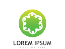 People social community logo design with creative idea