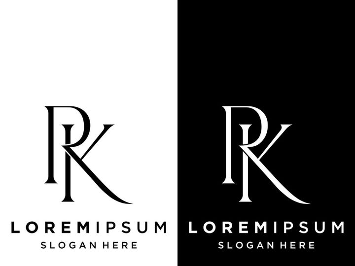 Luxury RK , KR , K , R Letter Logo with an elegant and unique monogram. Logo for business card , business , brand , company.