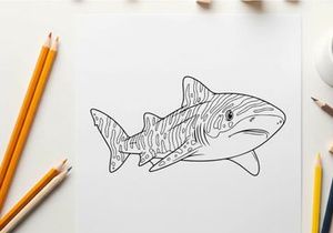 Tuna fish swimming underwater vector illustration flat design