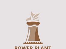 Power plant vector icon. Nuclear cooling Factory sign. Industry symbol. Simple isolated logo