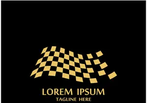 Creative and modern racing flag logo design.