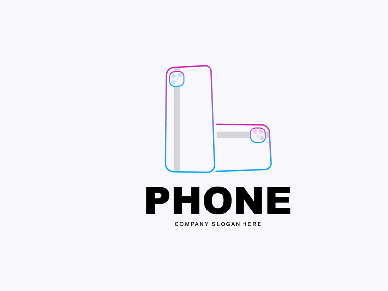 Smartphone Logo, Communication Electronics Vector, Modern Phone Design, For Company Brand Symbol