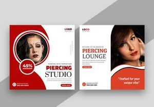 Piercing Shop Social Media Instagram Post Banner