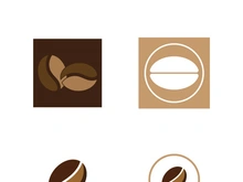 coffee bean icon vector illustration template